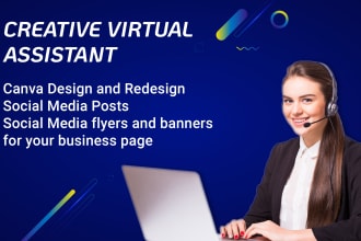 be your creative virtual assistant for canva and graphic design
