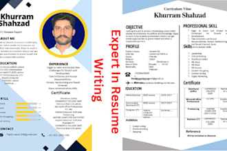 write a professional resume and cover letter
