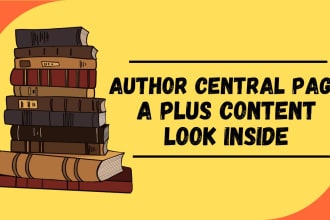 make your amazon author central page, a plus content,look inside amazon kindle
