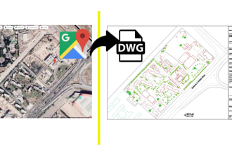 take measure of your site from maps, then will draw into cad
