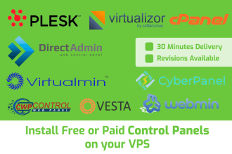 install and setup control panels on your vps