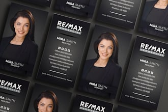 provide professional real estate business card with qr code and stationery