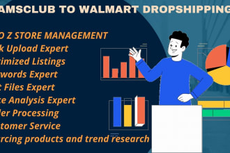 be manage your for homedepot, amazon, samsclub to walmart dropshipping expert VA