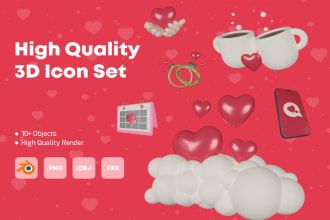 create custom 3d icons for your website, UI, etc