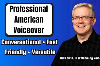 record a professional american male voice over