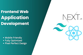 develop web applications using react, next and tailwindcss