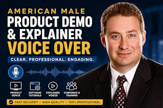 record an american male product demo and explainer voice over