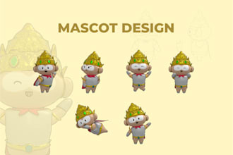 design 3d mascot character