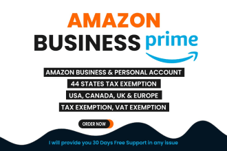 create your amzon business prime tax exempted id without your llc