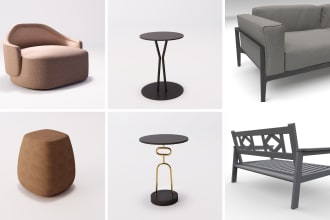 do 3d furniture modelling and rendering