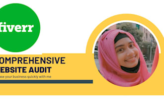provide expert SEO audit reports, competitor website analysis and video review