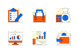 create custom flat icons design
