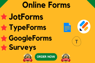 create responsive online form using jotform, typeform, google forms
