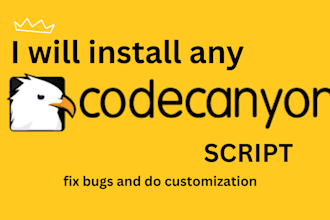 install any codecanyon script fix bugs and customize it