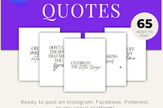 provide 65 motivational quotes templates