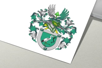 do professional amazing luxury heraldic logo design for you