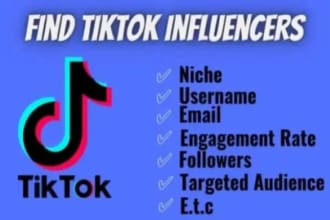 find a top tiktok and instagram influencer list for for influencer marketing
