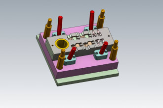 do your plastic injection mold, casting mold design, 3d cad