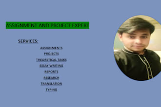 write assignments on any topic in any language