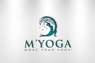 do creative modern yoga logo for you with my on creativity