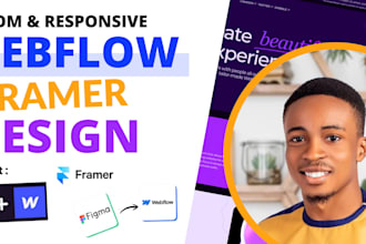 design webflow, framer website, figma to framer or webflow