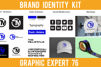 design creative modern vintage attractive branding kit