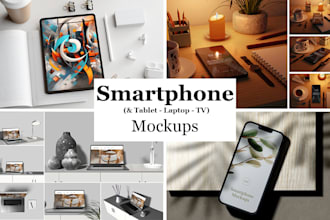 create stunning phone, tablet, laptop, and TV mockups
