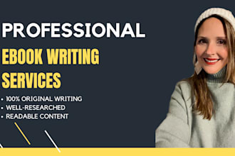 be your ghostwriter for kindle, ebook writer, nonfiction ghostwriting