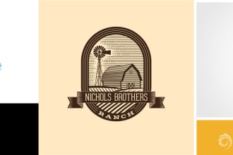 create modern agriculture farm lawn care landscape garden logo