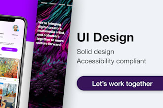 design UI interface for mobile application ios, android app