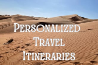 plan a personalized travel itinerary for your vacation