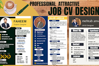 design professional cv resume job winning modern attractive