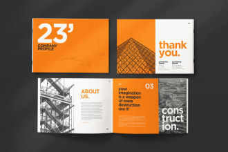 design business brochure, company profile, annual report, booklet, proposal