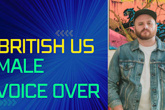 record your 300 words british us male voice over today