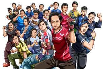 create group of people character