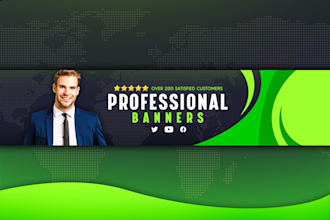 design professional youtube banner