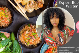 write recipes for your cookbook, recipe book and food book
