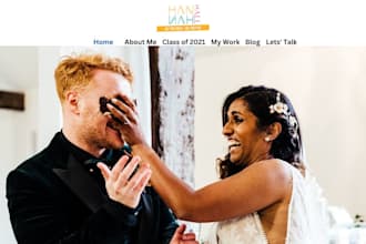 design photography website, wedding website with booking features