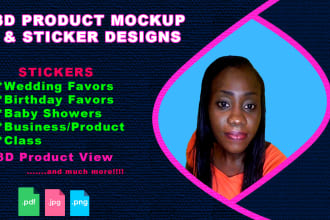 create custom stickers, labels and realistic 3d product mockups