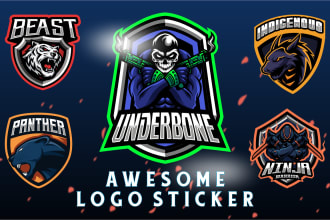 make sticker designs logo illustrations for your merchandise