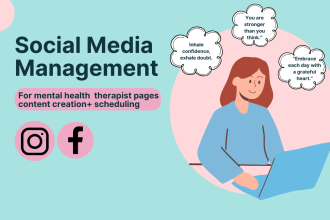 create and schedule posts on your social media mental health, counseling,wellnes