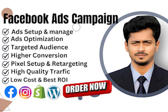 run facebook ads campaign, instagram ad shopify fb ads