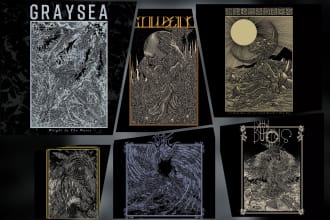 drawing an epic scifi alien space planet artwork for you