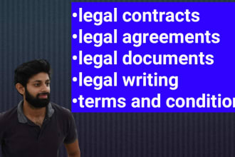write legal contracts, agreements and other legal documents