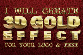 create 3d gold effect for your logo and text