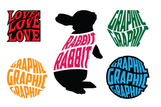draw typography silhouette lettering logo design, circle and whatever you want