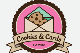design creative cookies logo with express delivery