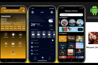 develop weather, wallpaper and islamic app in android studio