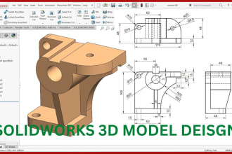 do custom 3d model design in solidworks