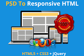 convert design to responsive HTML with bootstrap 5